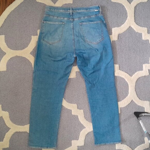 Mother The Ditcher Zip Flood Jeans Love On The Beat Size 31 Whiskering Fading - Picture 3 of 12